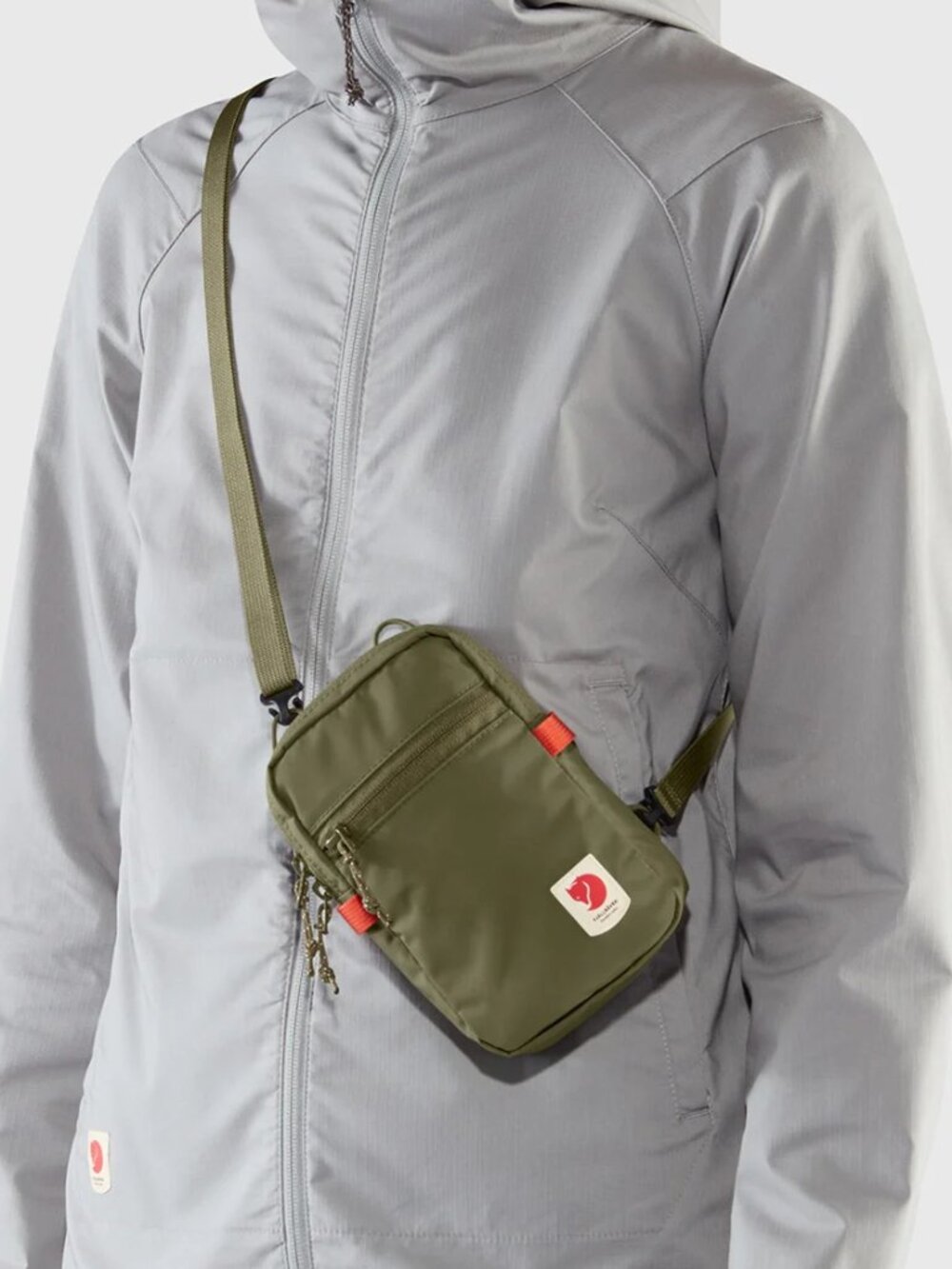 FJALLRAVEN High Coast Pocket Crossbody Bag Olive Green Convertible Mini Travel
